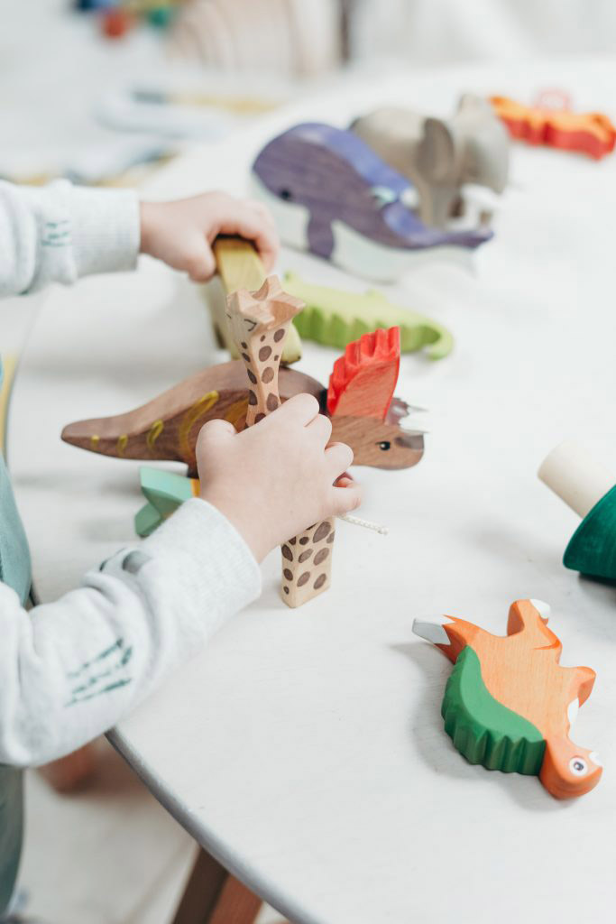 Child playing dinosaur toys - Inspire & Play Early Learning - Endeavour Hills